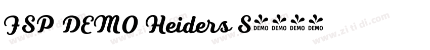 FSP DEMO Heiders S字体转换 FSP DEMO Heiders S字体转换